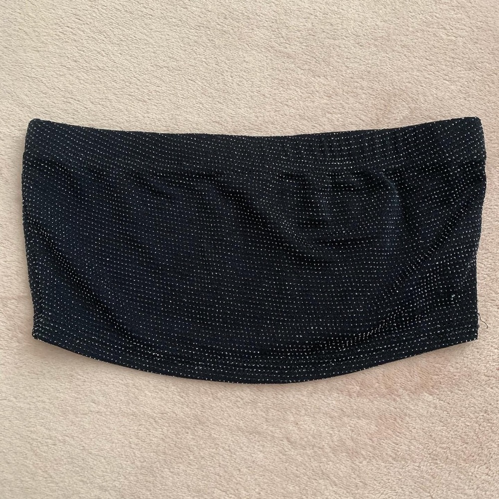 Boohoo sparkle crop top